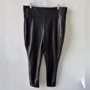 Calvin Klein Faux Leather Leggings Size XL Black Goth Trendy